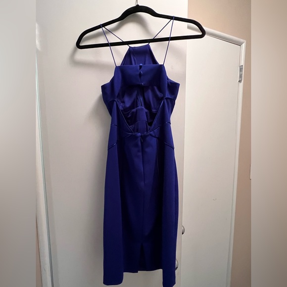 Blue Aidan Mattox cocktail dress, size 0, only worn once - Picture 3 of 3